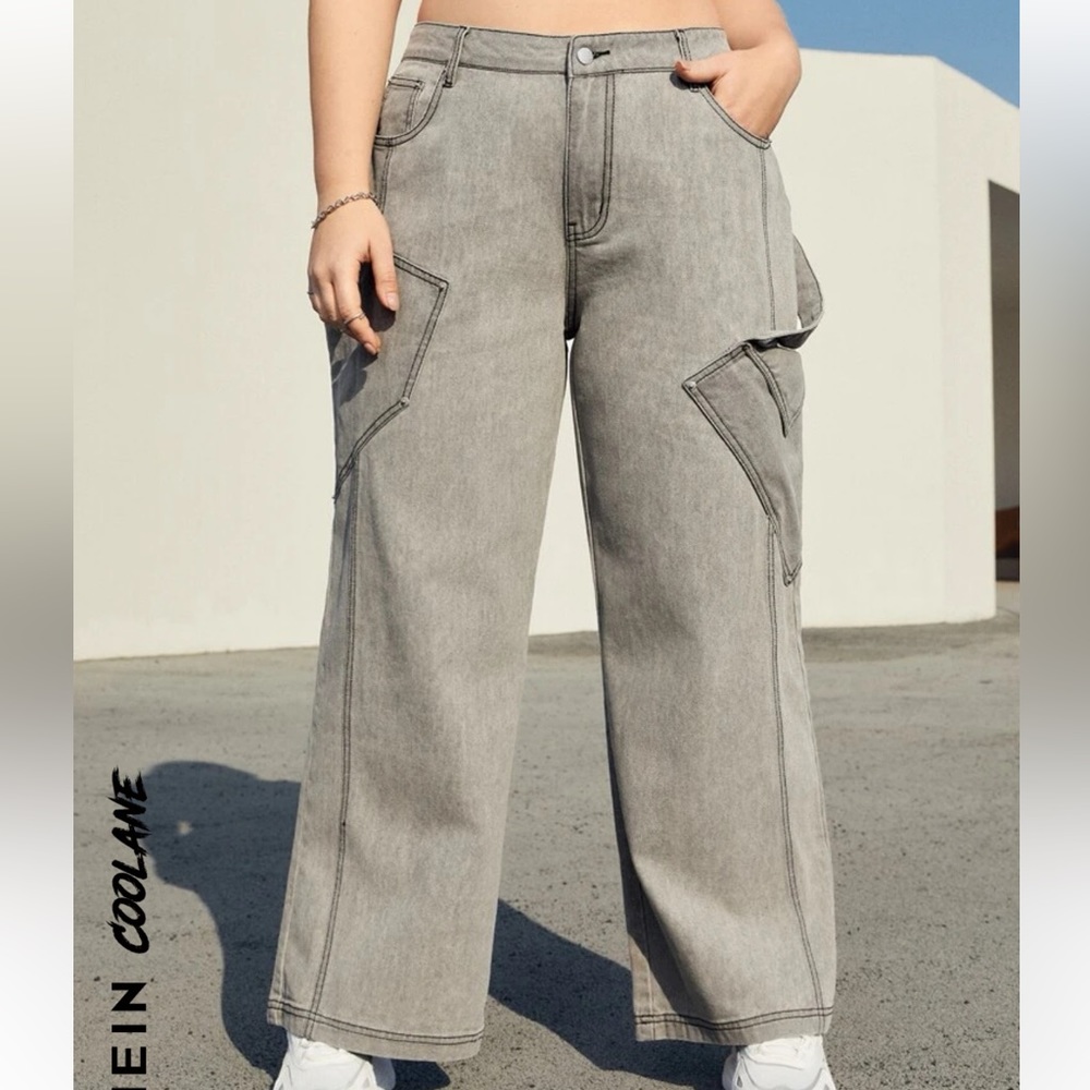 Selling Shein grey jeans brand new